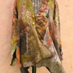 colourful winter felt wrap jacket